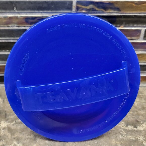 TEAVANA ICED TEA FLAVORED WATER PITCHER 66 OZ. VINTAGE ROYAL BLUE MADE IN USA - Picture 7 of 14